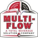 multiflow logo maroon and black
