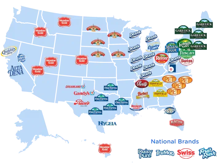 dean foods map of locations