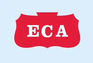 ECA logo with blue background