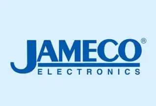 jameco logo with blue background